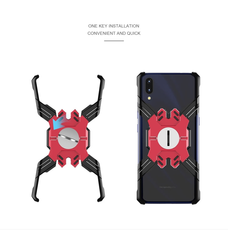 For Vivo X23 Hero Series Anti-fall Wear-resistant Metal Protective Case with Bracket