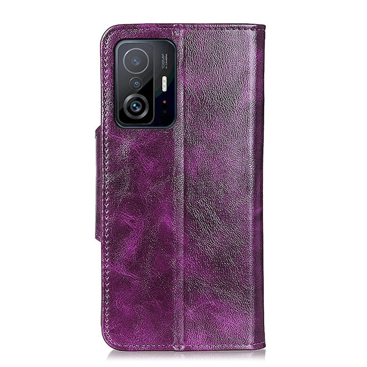 For Xiaomi Mi 11T Pro Crazy Horse Texture Magnetic Buckle Horizontal Flip Leather Case with Holder & 6-Card Slots & Wallet
