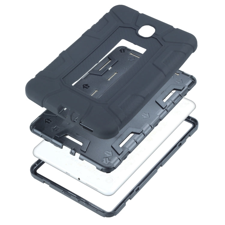 For Samsung Galaxy Tab A 8.0 2015 C5 Four Corners Shockproof Silicone + PC Protective Case with Holder