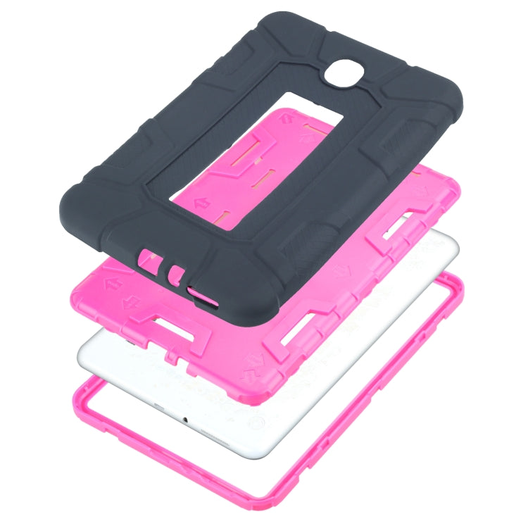 For Samsung Galaxy Tab A 8.0 2015 C5 Four Corners Shockproof Silicone + PC Protective Case with Holder
