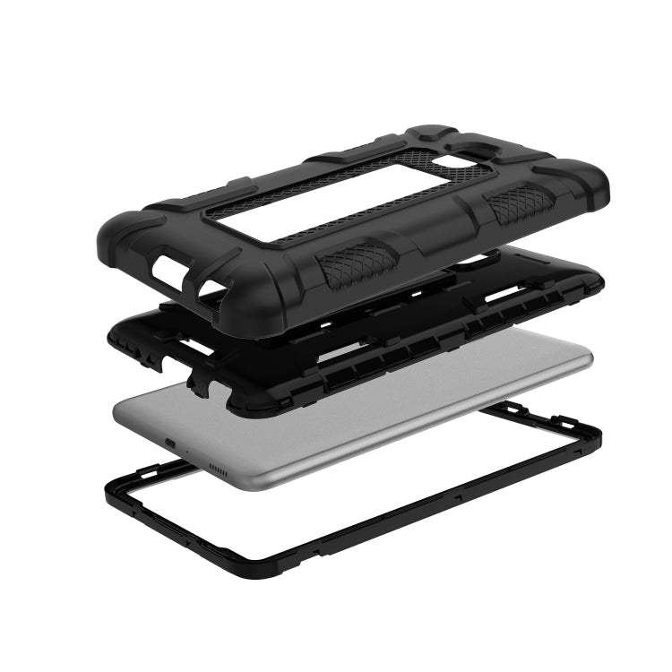 For Samsung Galaxy Tab A 8.0 2017 C5 Four Corners Shockproof Silicone + PC Protective Case with Holder