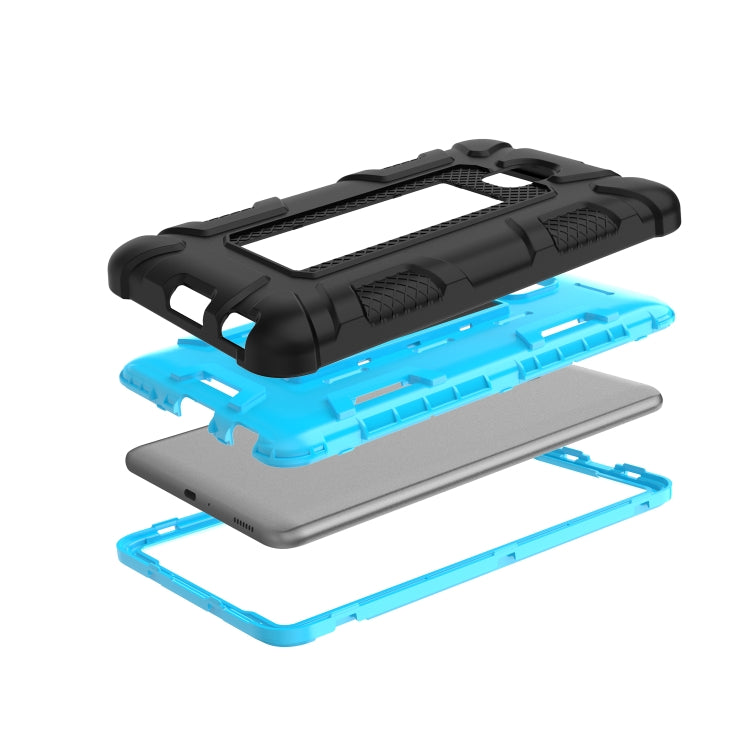 For Samsung Galaxy Tab A 8.0 2017 C5 Four Corners Shockproof Silicone + PC Protective Case with Holder