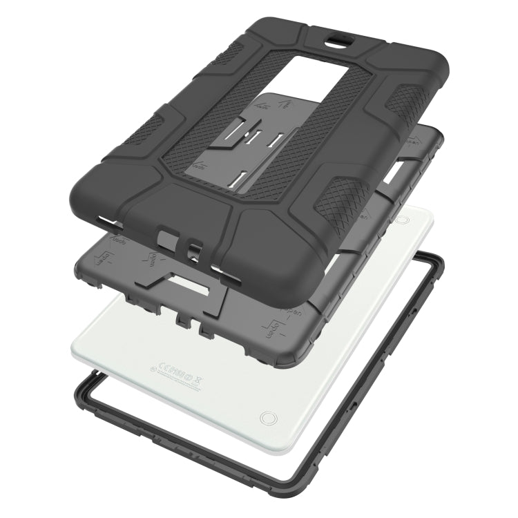 For Samsung Galaxy Tab A 9.7 T550 C5 Four Corners Shockproof Silicone + PC Protective Case with Holder