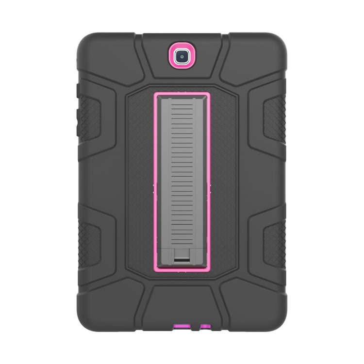 For Samsung Galaxy Tab A 9.7 T550 C5 Four Corners Shockproof Silicone + PC Protective Case with Holder