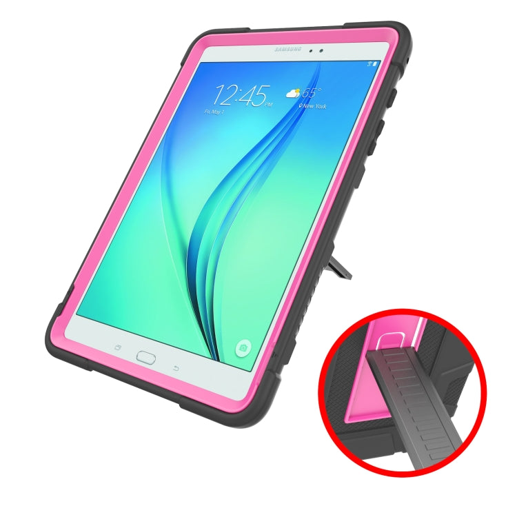 For Samsung Galaxy Tab A 9.7 T550 C5 Four Corners Shockproof Silicone + PC Protective Case with Holder