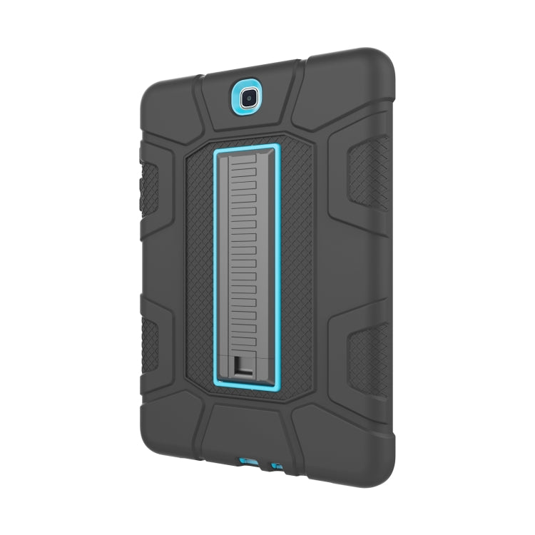 For Samsung Galaxy Tab A 9.7 T550 C5 Four Corners Shockproof Silicone + PC Protective Case with Holder