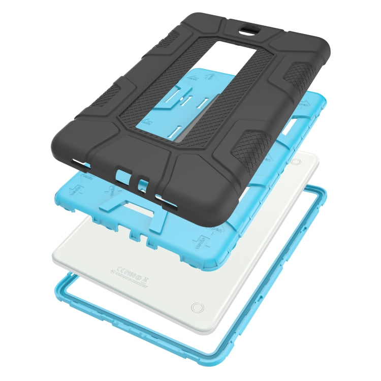 For Samsung Galaxy Tab A 9.7 T550 C5 Four Corners Shockproof Silicone + PC Protective Case with Holder