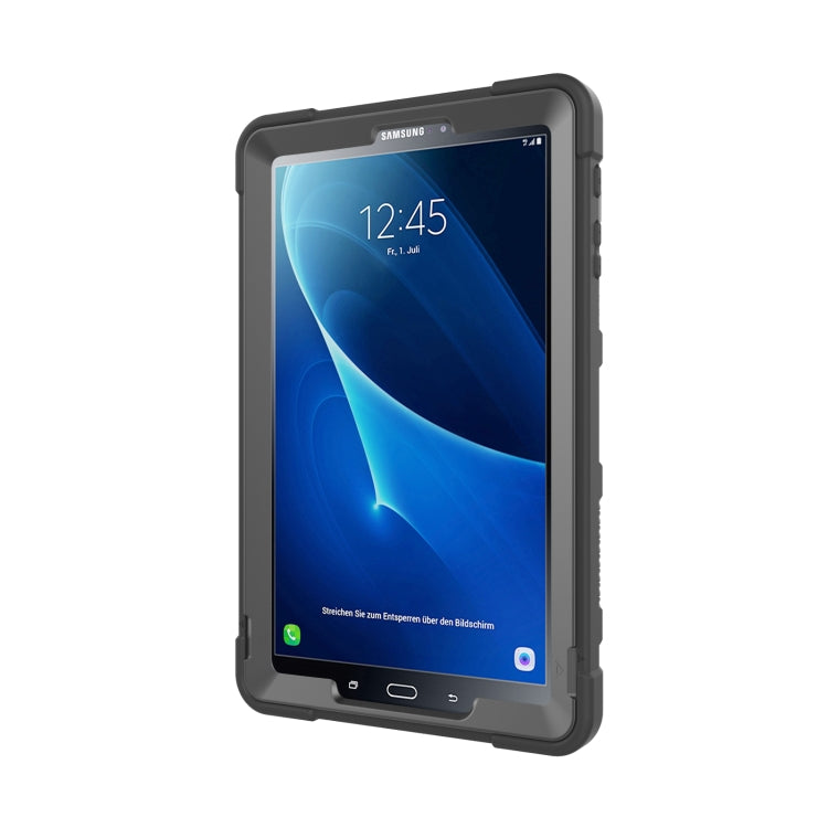 For Samsung Galaxy Tab A  10.1 T580 C5 Four Corners Shockproof Silicone + PC Protective Case with Holder