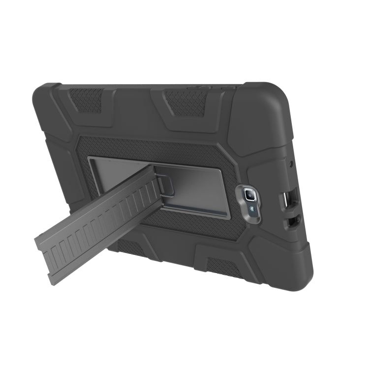 For Samsung Galaxy Tab A  10.1 T580 C5 Four Corners Shockproof Silicone + PC Protective Case with Holder