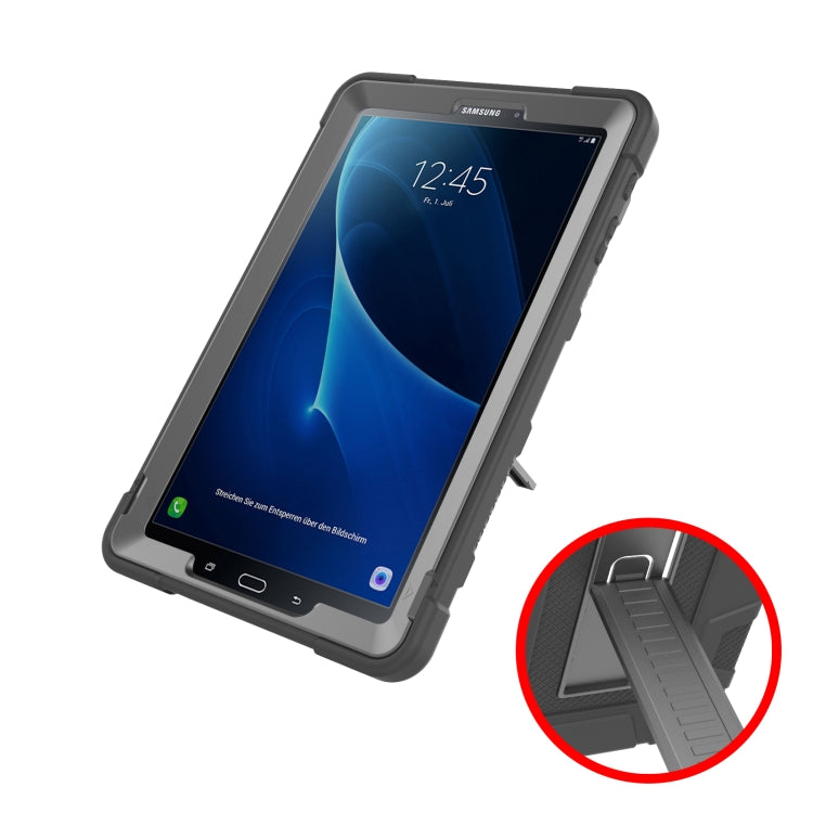For Samsung Galaxy Tab A  10.1 T580 C5 Four Corners Shockproof Silicone + PC Protective Case with Holder