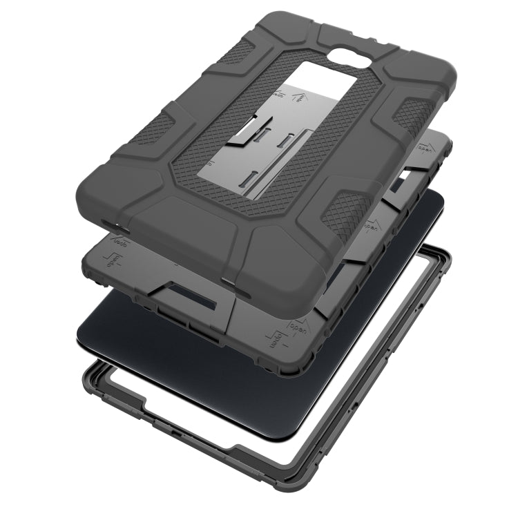 For Samsung Galaxy Tab A  10.1 T580 C5 Four Corners Shockproof Silicone + PC Protective Case with Holder
