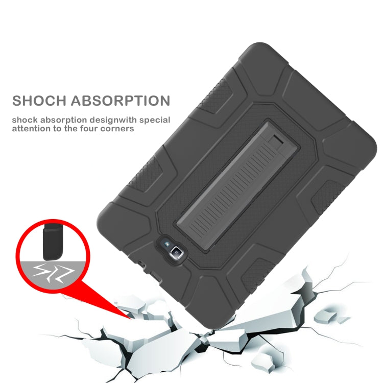 For Samsung Galaxy Tab A  10.1 T580 C5 Four Corners Shockproof Silicone + PC Protective Case with Holder