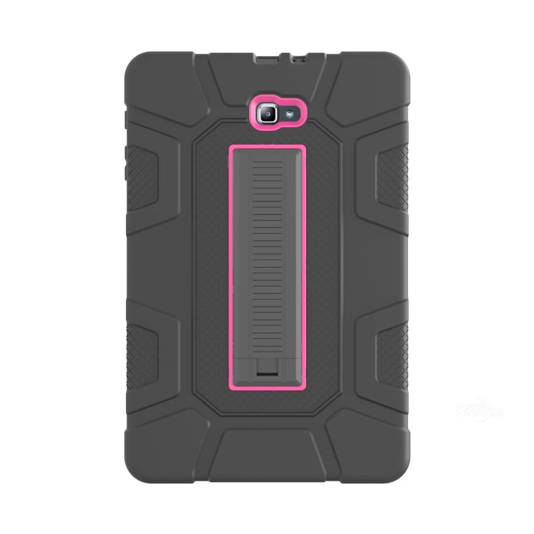 For Samsung Galaxy Tab A  10.1 T580 C5 Four Corners Shockproof Silicone + PC Protective Case with Holder