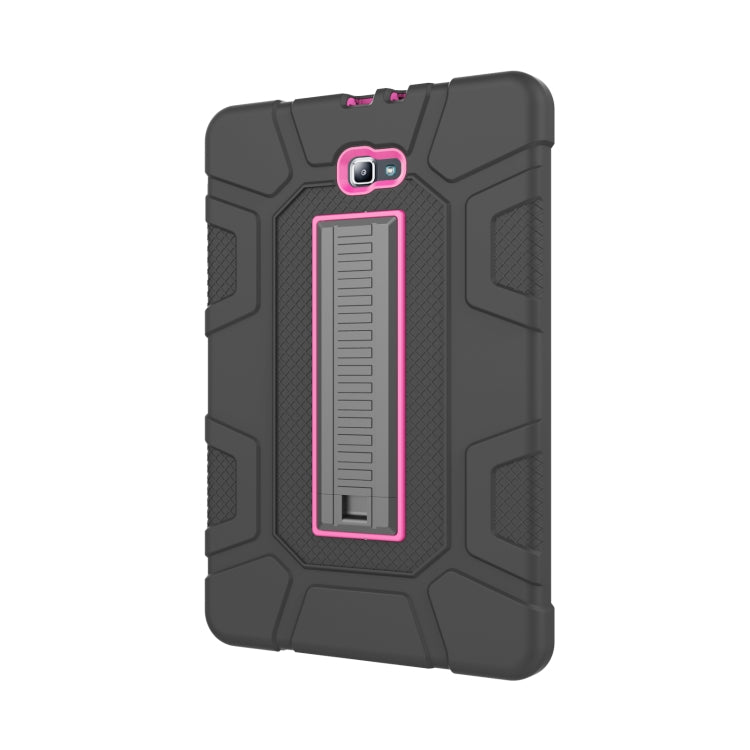 For Samsung Galaxy Tab A  10.1 T580 C5 Four Corners Shockproof Silicone + PC Protective Case with Holder