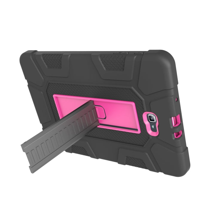 For Samsung Galaxy Tab A  10.1 T580 C5 Four Corners Shockproof Silicone + PC Protective Case with Holder