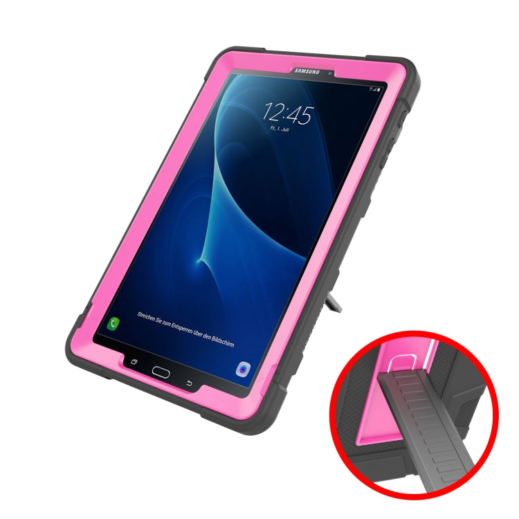 For Samsung Galaxy Tab A  10.1 T580 C5 Four Corners Shockproof Silicone + PC Protective Case with Holder