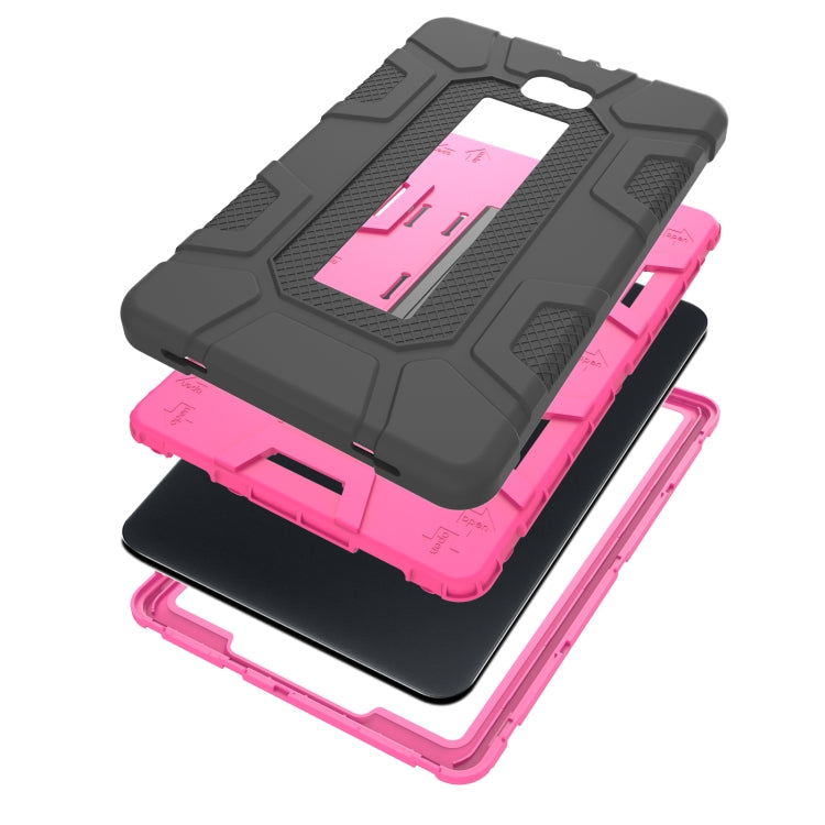 For Samsung Galaxy Tab A  10.1 T580 C5 Four Corners Shockproof Silicone + PC Protective Case with Holder
