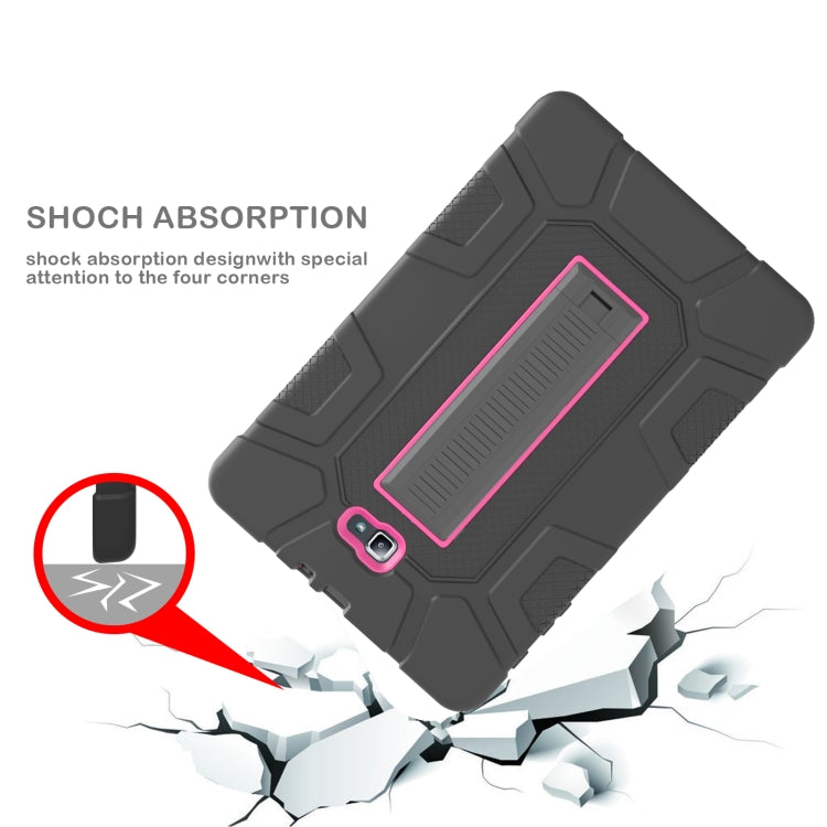 For Samsung Galaxy Tab A  10.1 T580 C5 Four Corners Shockproof Silicone + PC Protective Case with Holder
