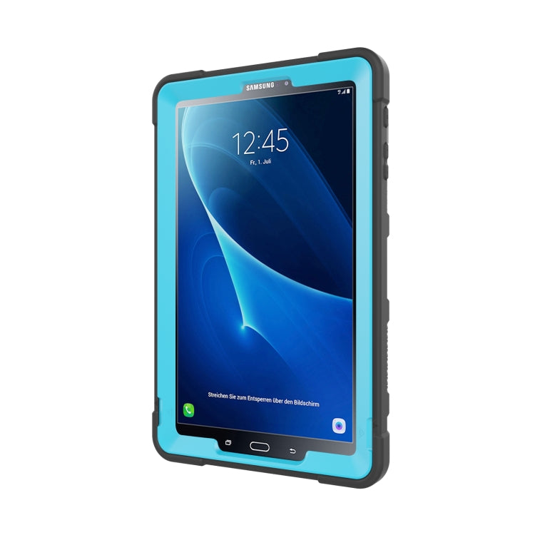 For Samsung Galaxy Tab A  10.1 T580 C5 Four Corners Shockproof Silicone + PC Protective Case with Holder
