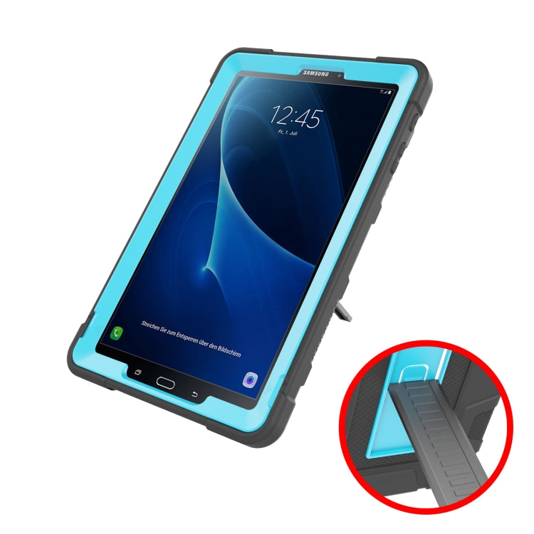 For Samsung Galaxy Tab A  10.1 T580 C5 Four Corners Shockproof Silicone + PC Protective Case with Holder