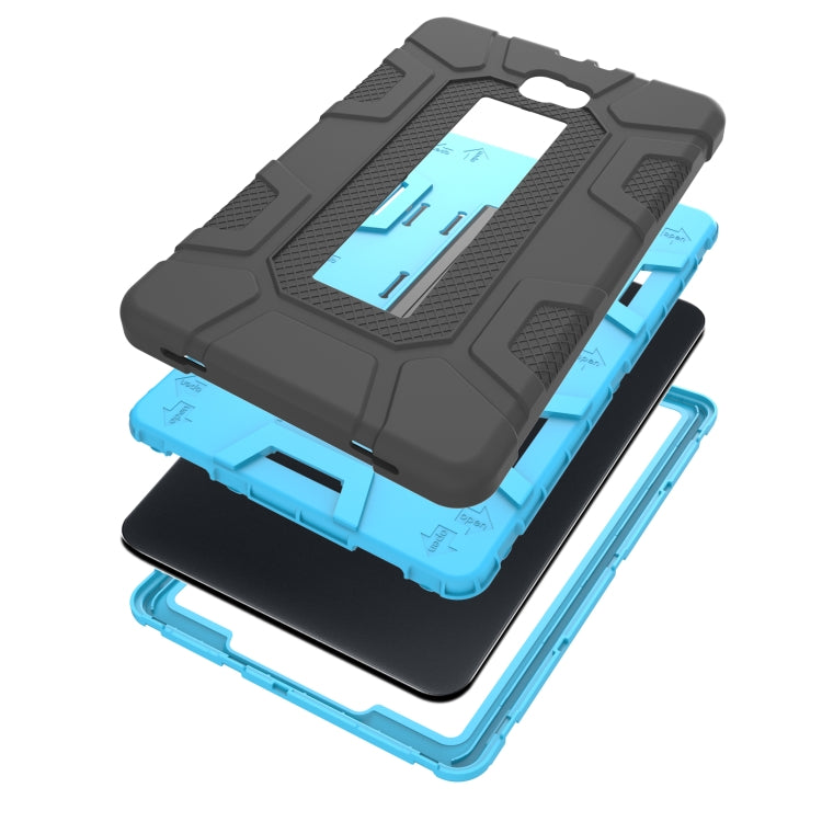For Samsung Galaxy Tab A  10.1 T580 C5 Four Corners Shockproof Silicone + PC Protective Case with Holder