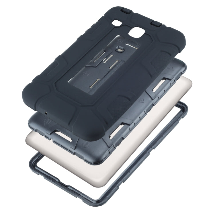 For Samsung Galaxy Tab E 8.0 T377 C5 Four Corners Shockproof Silicone + PC Protective Case with Holder