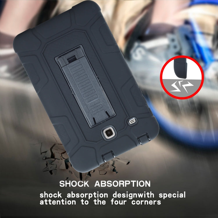 For Samsung Galaxy Tab E 8.0 T377 C5 Four Corners Shockproof Silicone + PC Protective Case with Holder