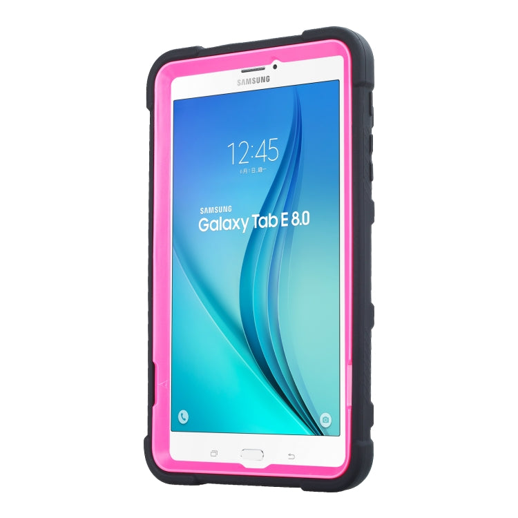 For Samsung Galaxy Tab E 8.0 T377 C5 Four Corners Shockproof Silicone + PC Protective Case with Holder
