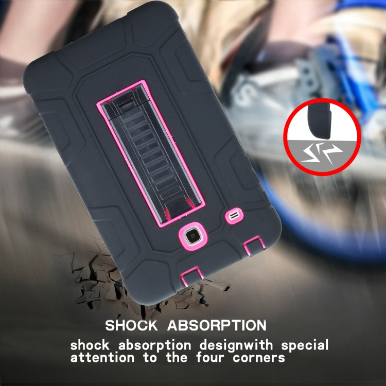 For Samsung Galaxy Tab E 8.0 T377 C5 Four Corners Shockproof Silicone + PC Protective Case with Holder