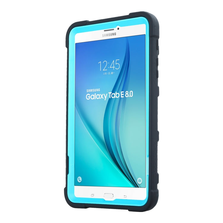 For Samsung Galaxy Tab E 8.0 T377 C5 Four Corners Shockproof Silicone + PC Protective Case with Holder