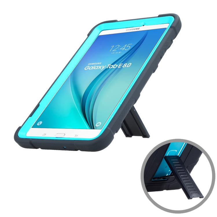 For Samsung Galaxy Tab E 8.0 T377 C5 Four Corners Shockproof Silicone + PC Protective Case with Holder