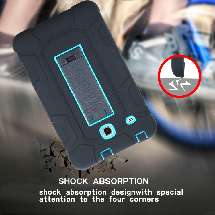 For Samsung Galaxy Tab E 8.0 T377 C5 Four Corners Shockproof Silicone + PC Protective Case with Holder
