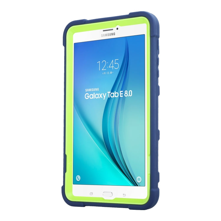For Samsung Galaxy Tab E 8.0 T377 C5 Four Corners Shockproof Silicone + PC Protective Case with Holder