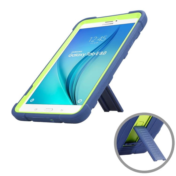 For Samsung Galaxy Tab E 8.0 T377 C5 Four Corners Shockproof Silicone + PC Protective Case with Holder