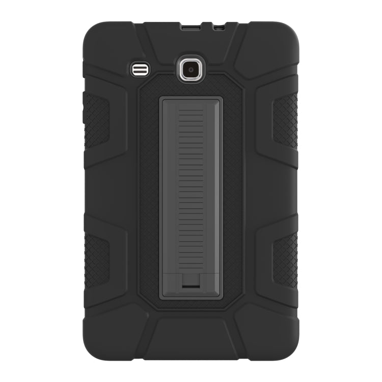 For Samsung Galaxy Tab E 9.6 T560 C5 Four Corners Shockproof Silicone + PC Protective Case with Holder