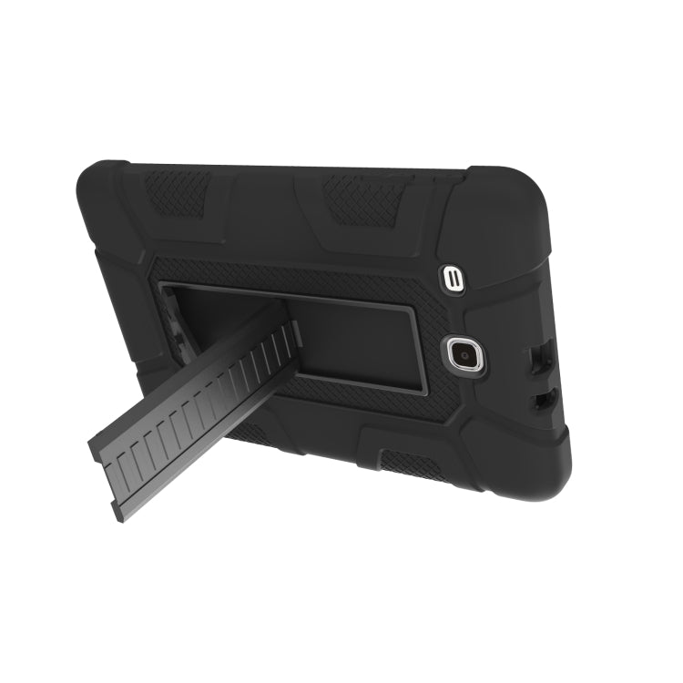 For Samsung Galaxy Tab E 9.6 T560 C5 Four Corners Shockproof Silicone + PC Protective Case with Holder