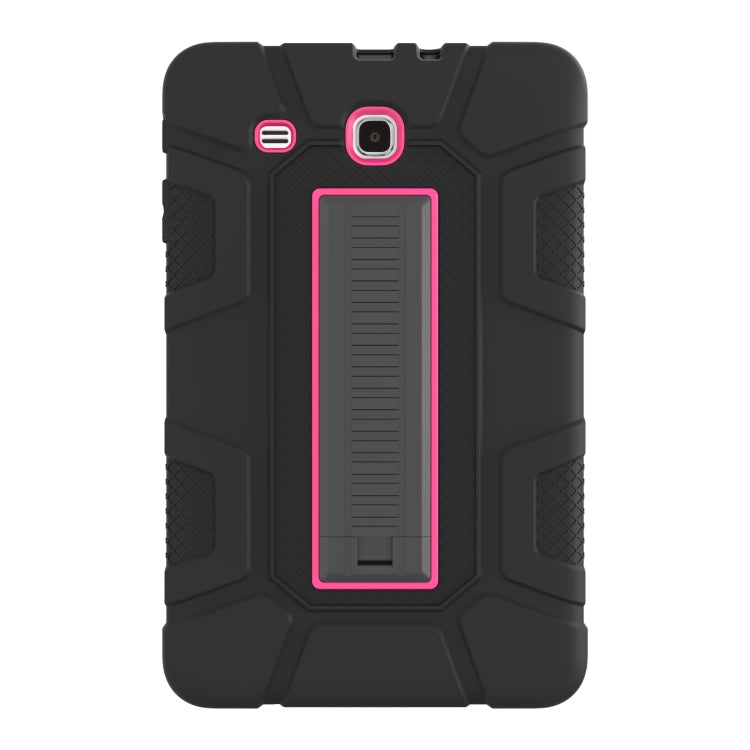 For Samsung Galaxy Tab E 9.6 T560 C5 Four Corners Shockproof Silicone + PC Protective Case with Holder