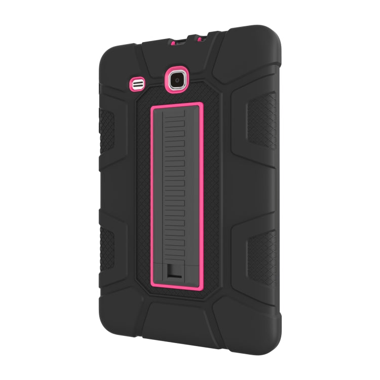 For Samsung Galaxy Tab E 9.6 T560 C5 Four Corners Shockproof Silicone + PC Protective Case with Holder