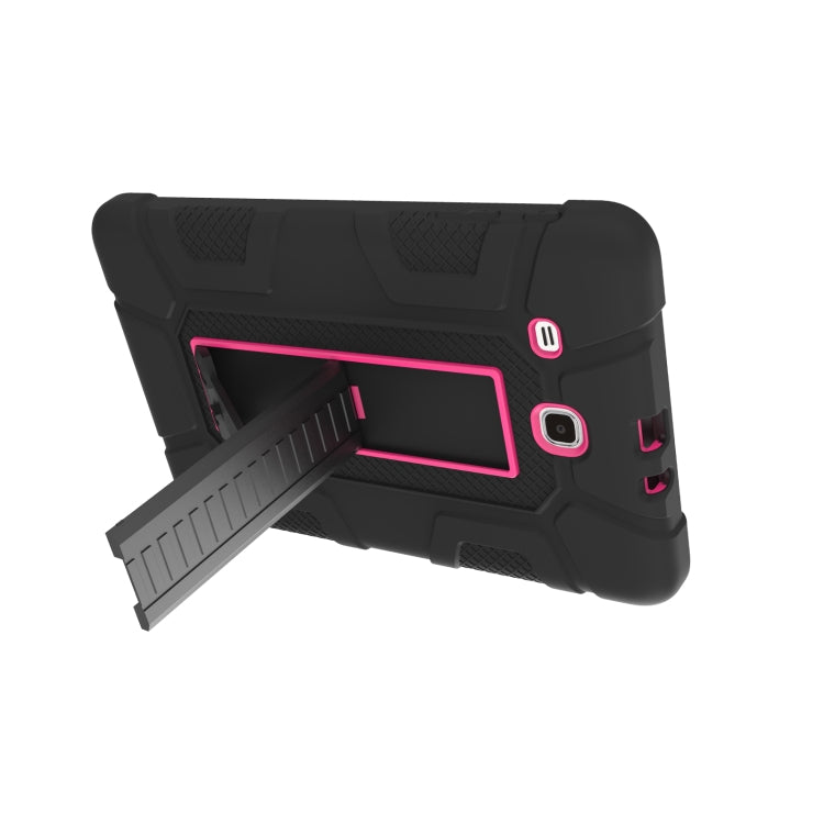For Samsung Galaxy Tab E 9.6 T560 C5 Four Corners Shockproof Silicone + PC Protective Case with Holder