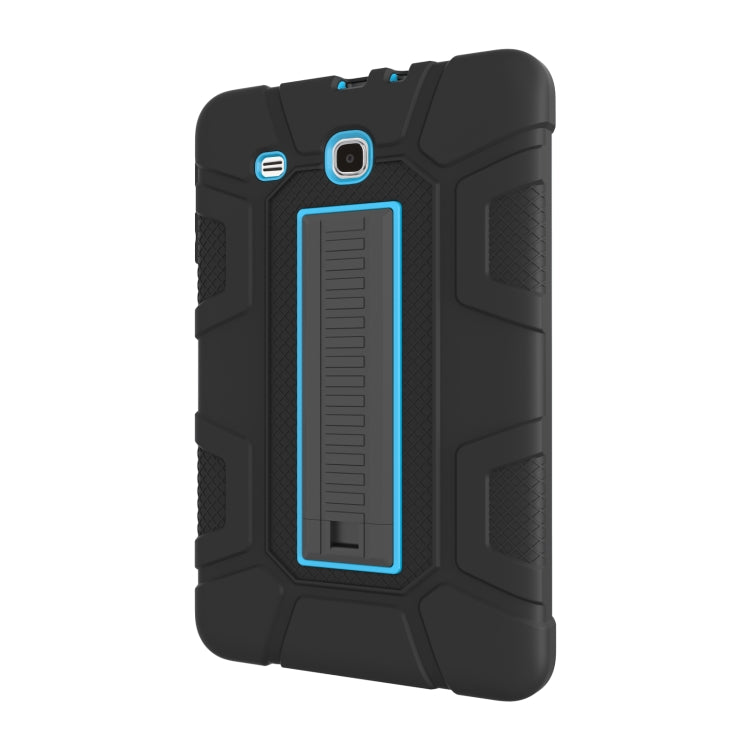 For Samsung Galaxy Tab E 9.6 T560 C5 Four Corners Shockproof Silicone + PC Protective Case with Holder