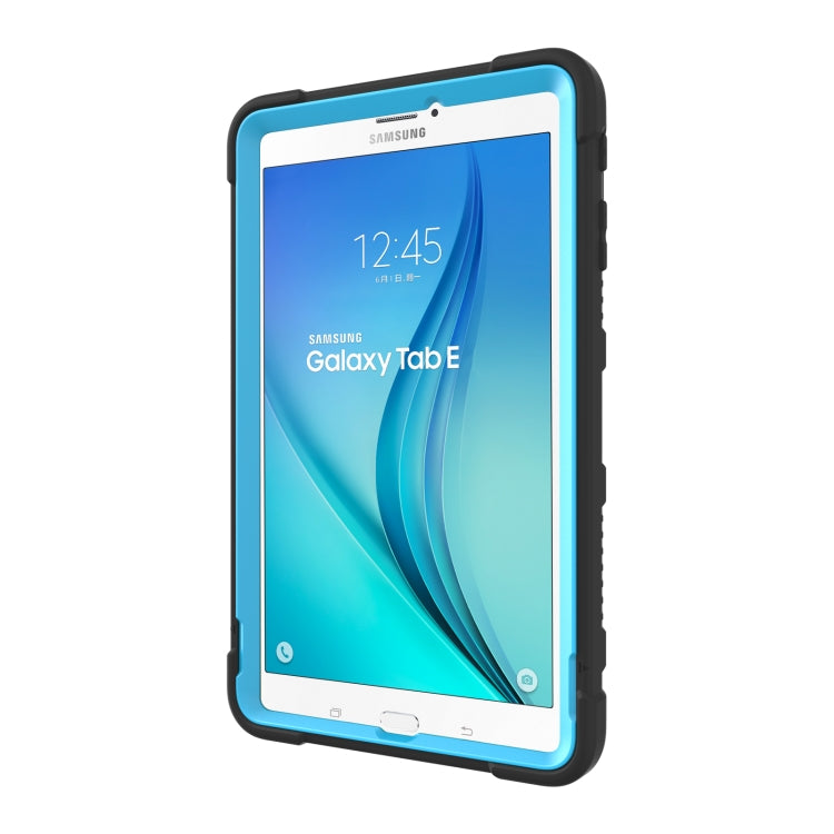 For Samsung Galaxy Tab E 9.6 T560 C5 Four Corners Shockproof Silicone + PC Protective Case with Holder
