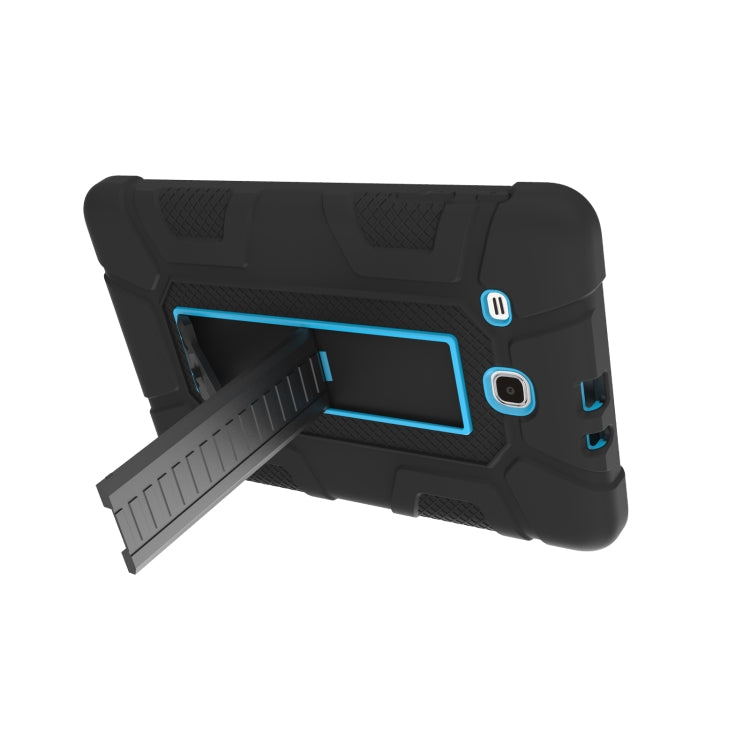 For Samsung Galaxy Tab E 9.6 T560 C5 Four Corners Shockproof Silicone + PC Protective Case with Holder