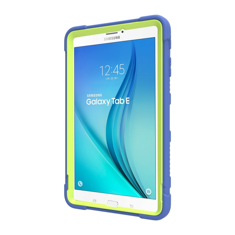 For Samsung Galaxy Tab E 9.6 T560 C5 Four Corners Shockproof Silicone + PC Protective Case with Holder