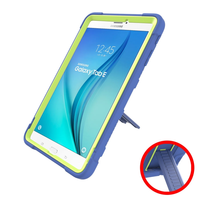 For Samsung Galaxy Tab E 9.6 T560 C5 Four Corners Shockproof Silicone + PC Protective Case with Holder