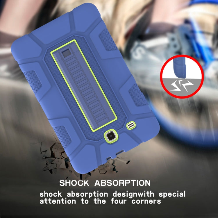 For Samsung Galaxy Tab E 9.6 T560 C5 Four Corners Shockproof Silicone + PC Protective Case with Holder