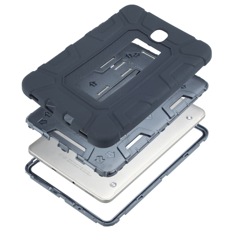 For Samsung Galaxy Tab S2 8.0 T710 C5 Four Corners Shockproof Silicone + PC Protective Case with Holder