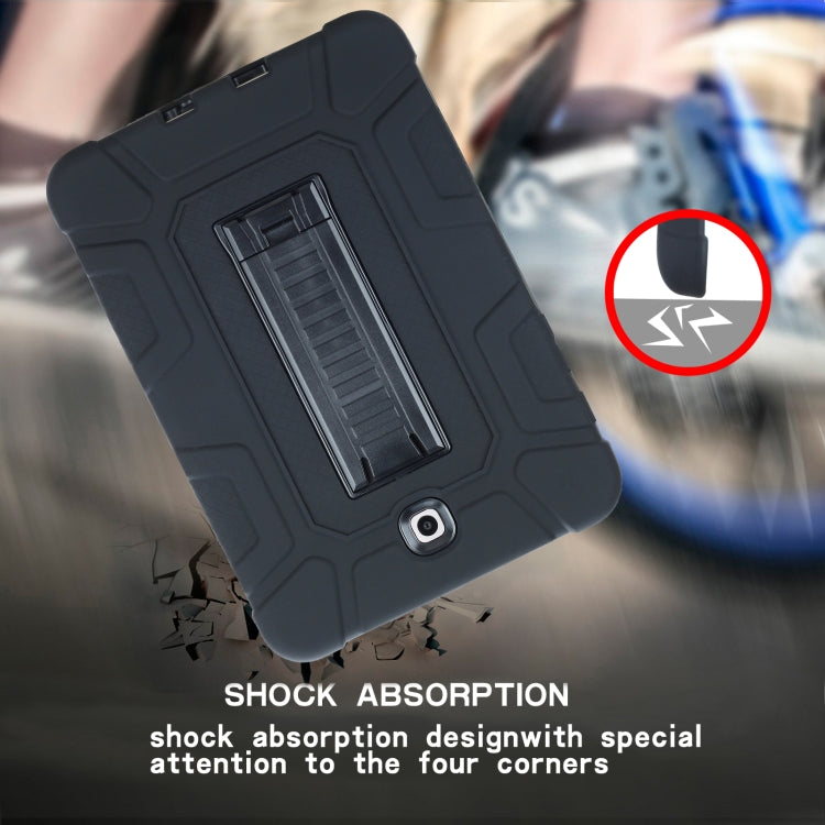 For Samsung Galaxy Tab S2 8.0 T710 C5 Four Corners Shockproof Silicone + PC Protective Case with Holder