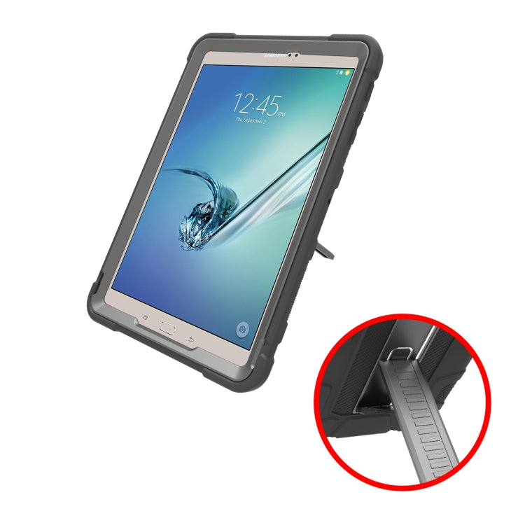 For Samsung Galaxy Tab S2 9.7 T810 C5 Four Corners Shockproof Silicone + PC Protective Case with Holder