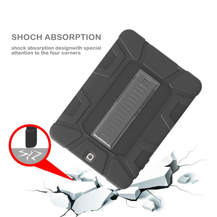 For Samsung Galaxy Tab S2 9.7 T810 C5 Four Corners Shockproof Silicone + PC Protective Case with Holder