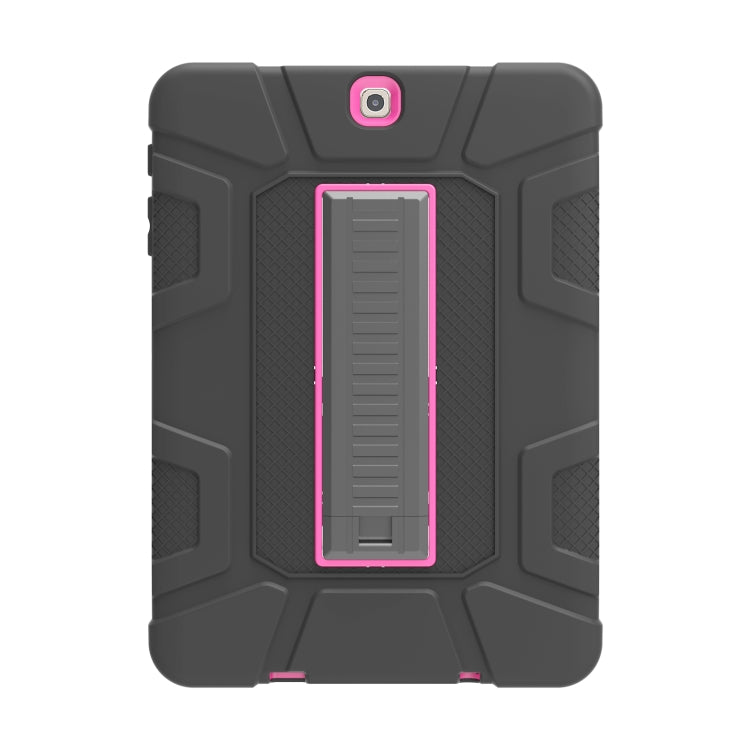 For Samsung Galaxy Tab S2 9.7 T810 C5 Four Corners Shockproof Silicone + PC Protective Case with Holder